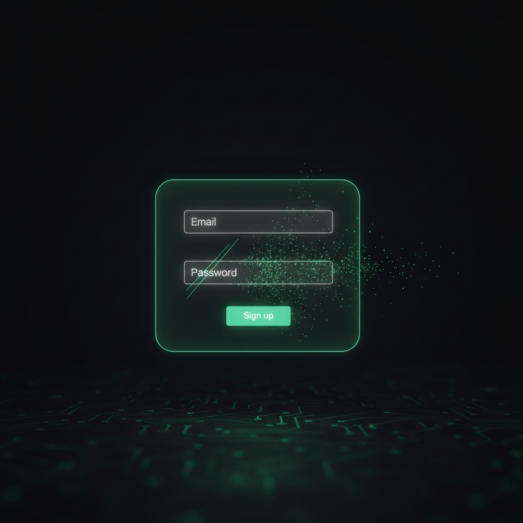 AI agent removing a broken password field from the Newton signup form
