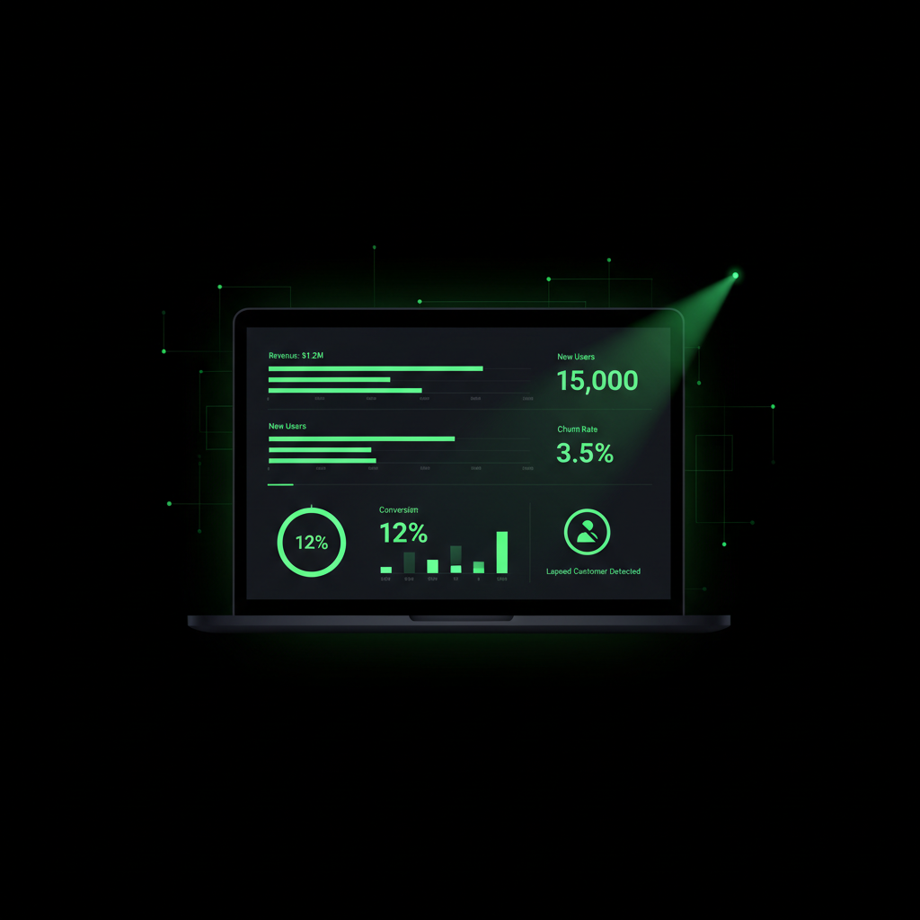 AI agent dashboard spotting a lapsed Newton customer who never used the product